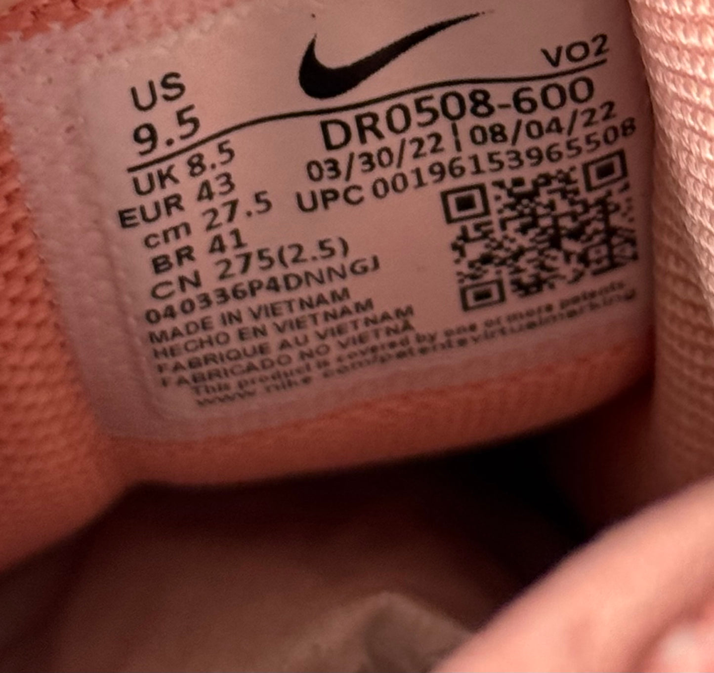 Nike Air Hot Step Terra x Nocta Pink Quartz DR0508-600