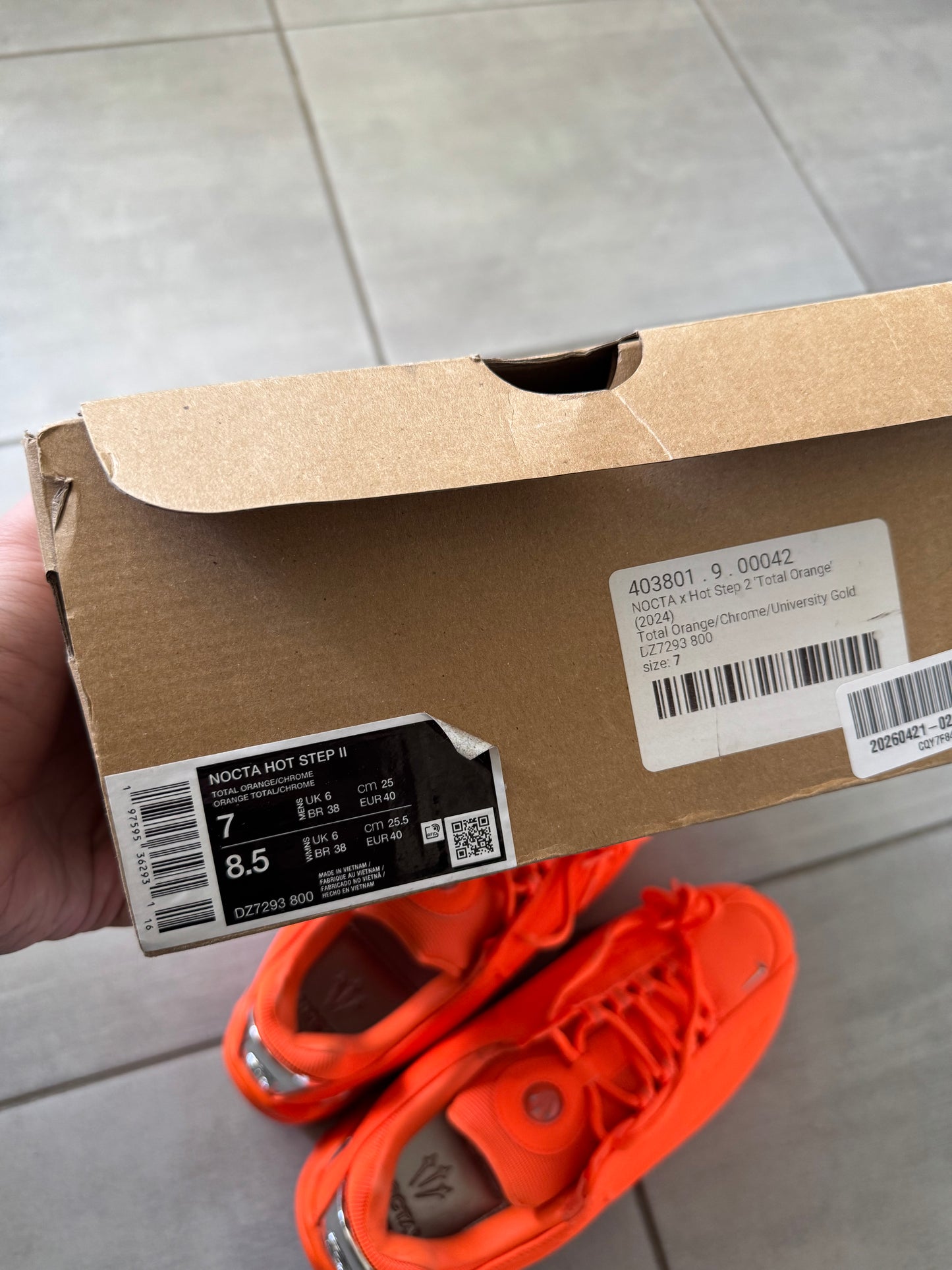 Nike Hot Step 2 x Nocta Total Orange DZ7293-800