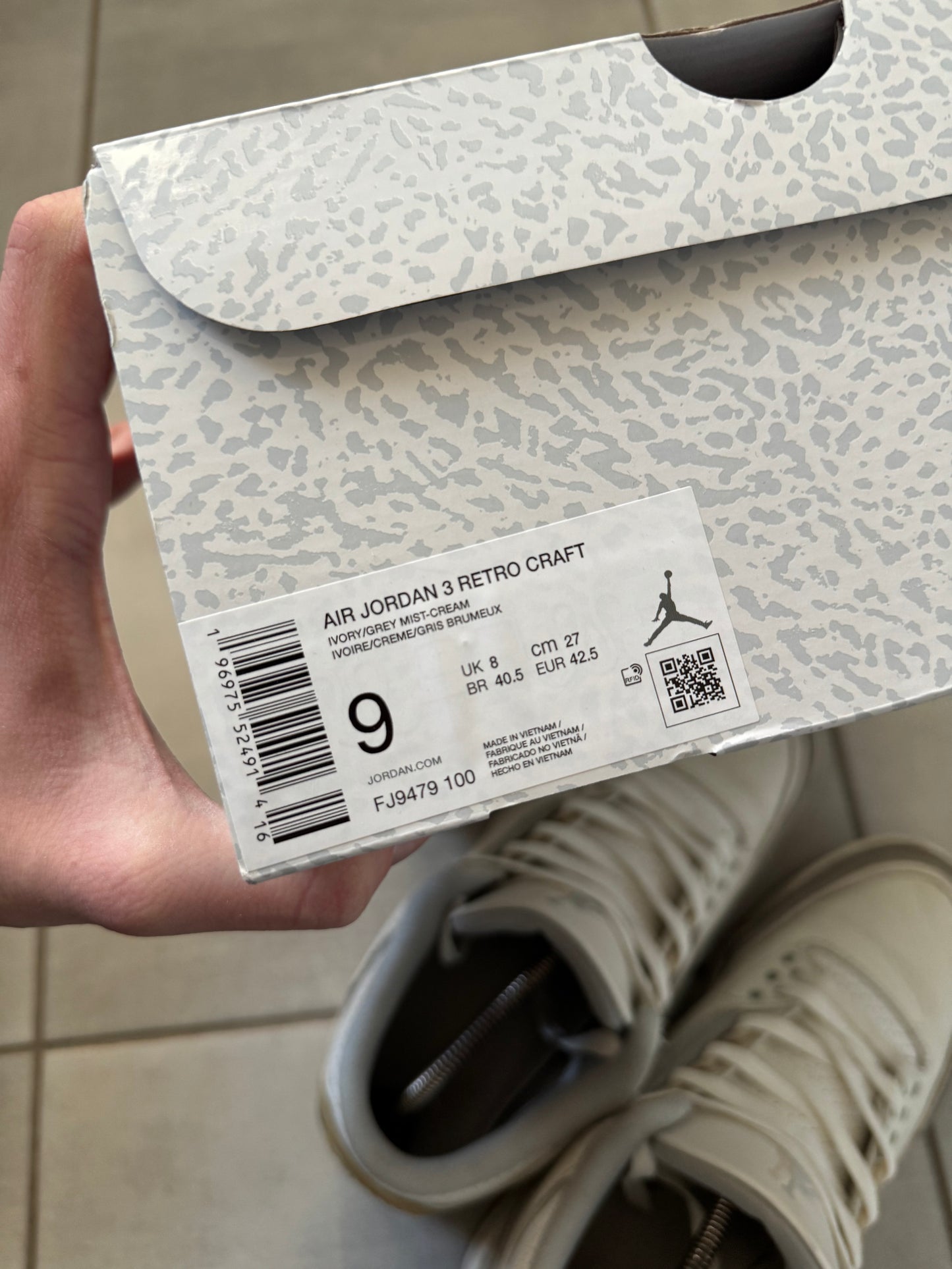 Air Jordan 3 Craft Ivory