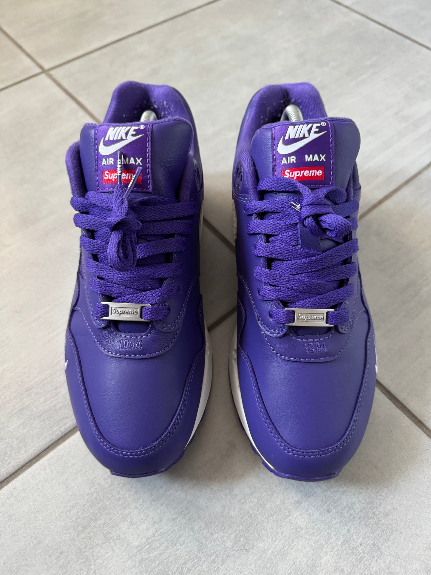 Nike Air Max 1 x Supreme Varsity Purple