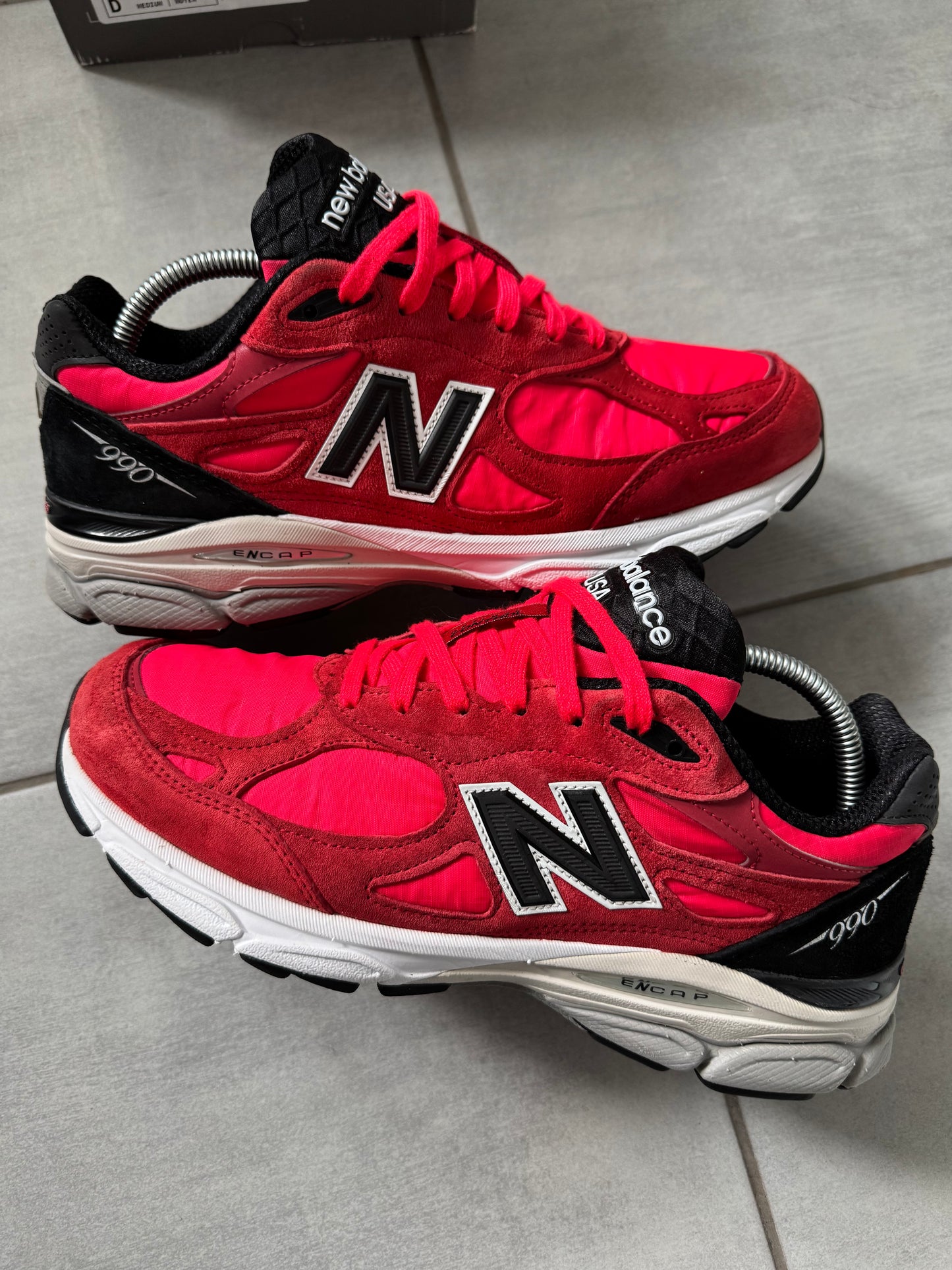New Balance 990v3 Red Suede