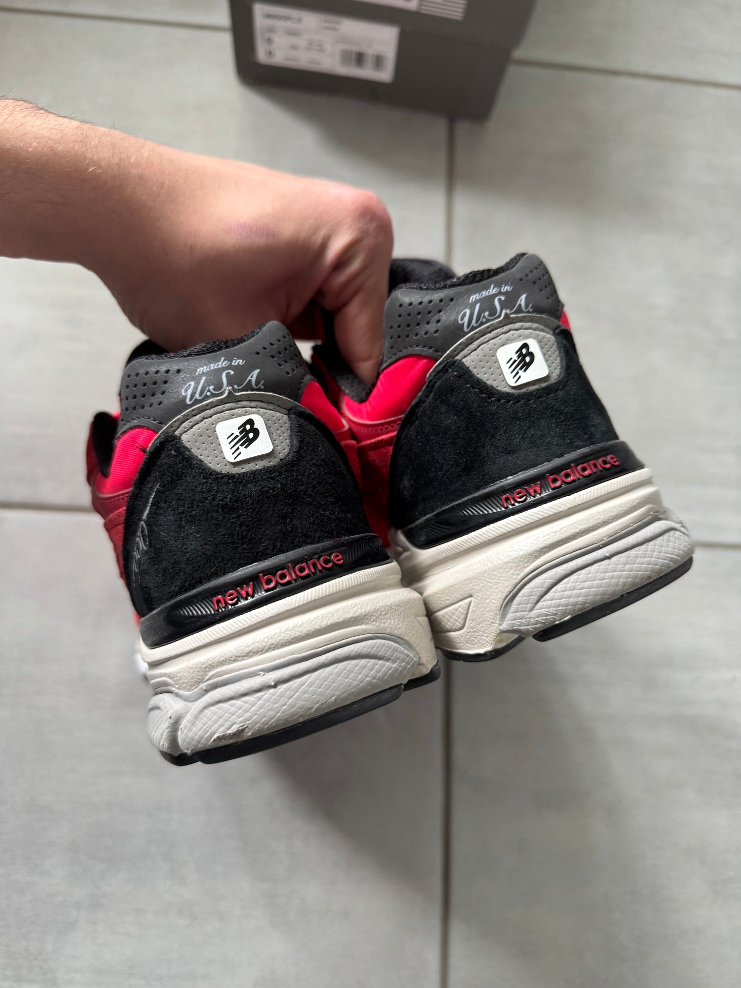 New Balance 990v3 Red Suede