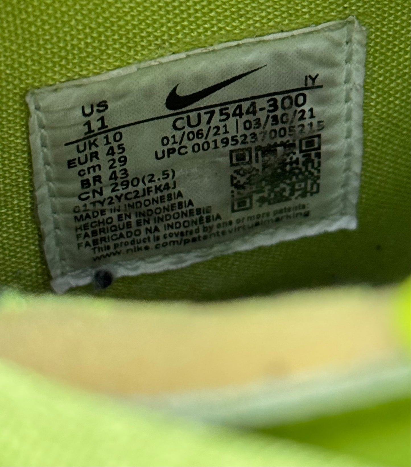 Nike Dunk High x AMBUSH Flash Lime CU7544-300