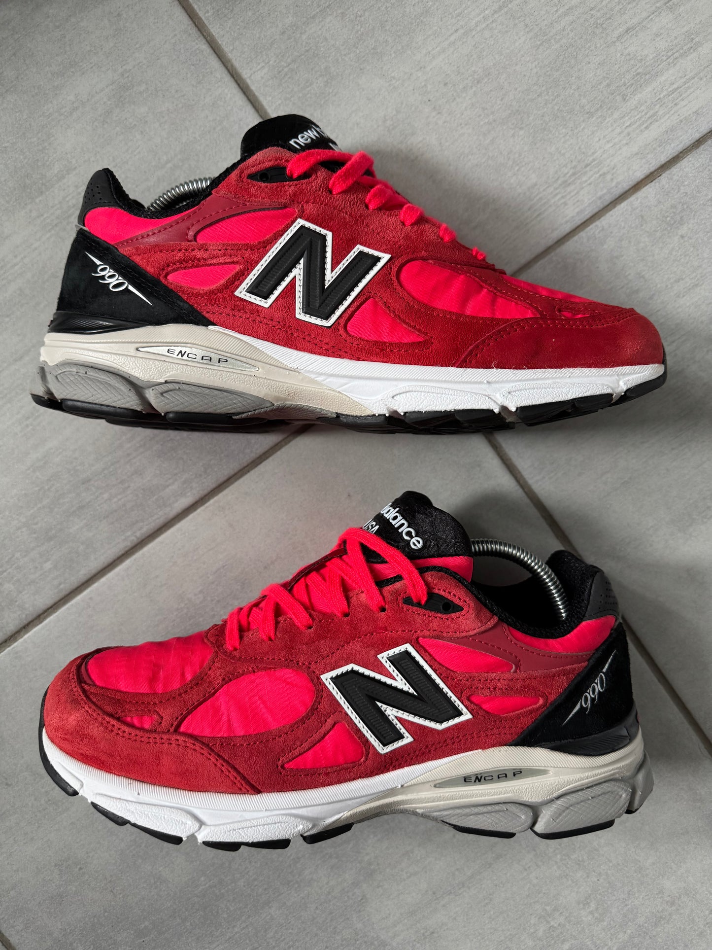 New Balance 990v3 Red Suede